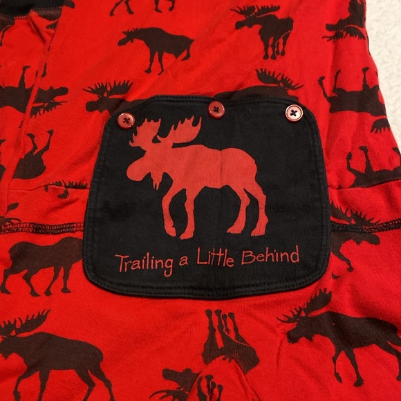 The little Blue House Size 6 PJ In Moose Print . - Picture 3 of 5